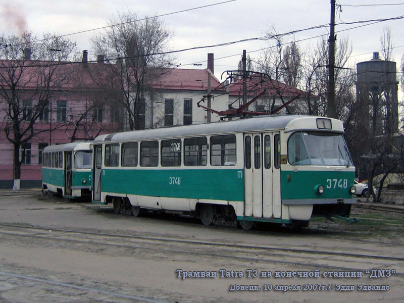 Донецк. Tatra T3 (двухдверная) №3748, Tatra T3 (двухдверная) №3750