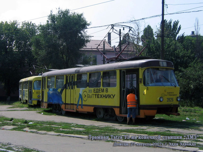 Донецк. Tatra T3SU №957, Tatra T3SU №3926