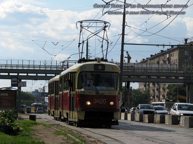 Москва. Tatra T3 (МТТЧ) №3420, Tatra T3 (МТТЧ) №3422