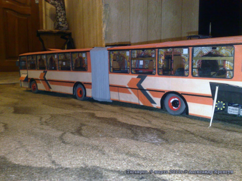 Таганрог. Модель автобуса Mercedes-Benz O305G (с вымышленным госномером аа177-61rus)