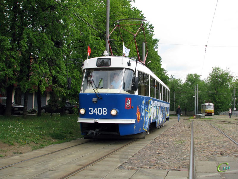 Москва. Tatra T3 (МТТЧ) №3408