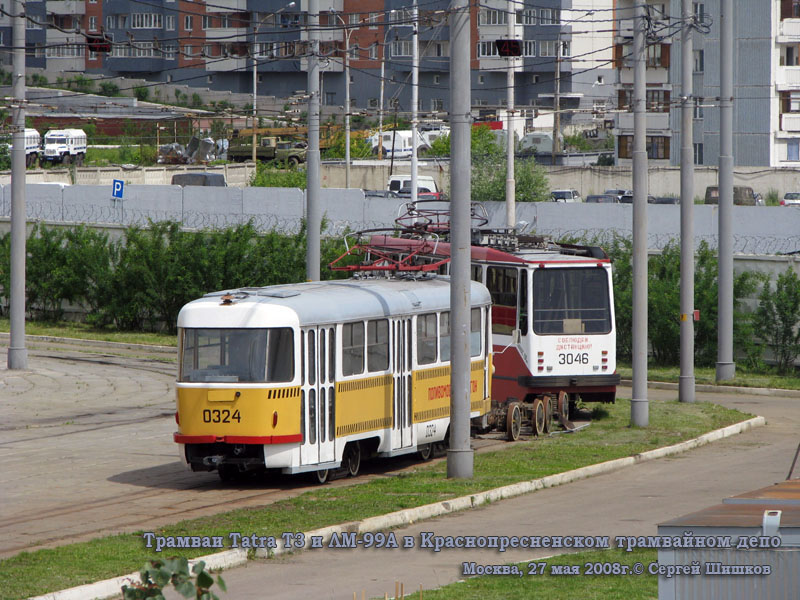 Москва. Tatra T3SU №0324, 71-134А (ЛМ-99АЭ) №3046