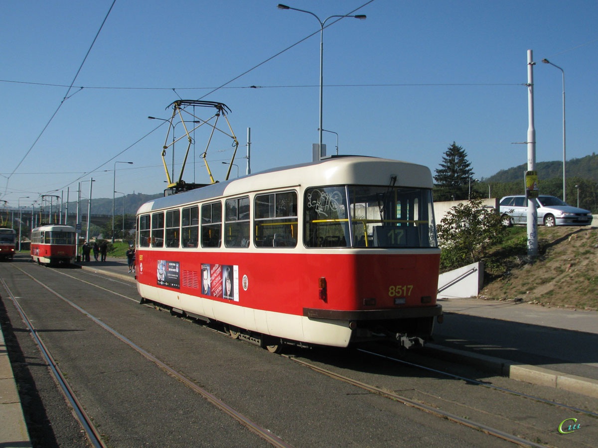 Прага. Tatra T3R.P №8517