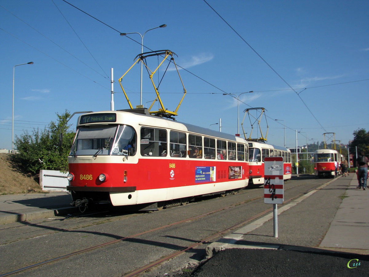 Прага. Tatra T3R.P №8486, Tatra T3R.P №8487