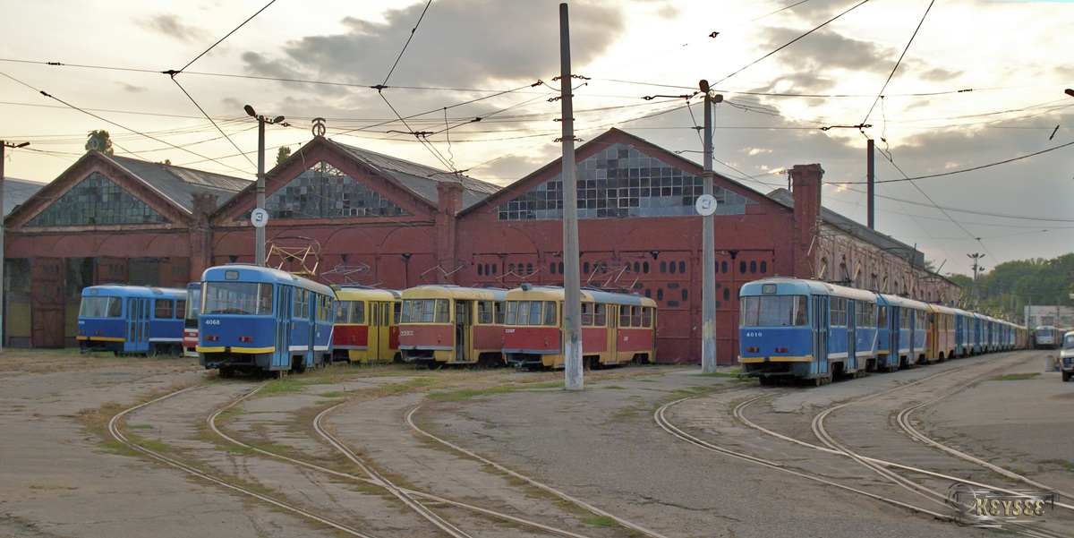 Одесса. Tatra T3SU №3307, Tatra T3R.P №4068, Tatra T3SU №3282, Tatra T3R.P №4010