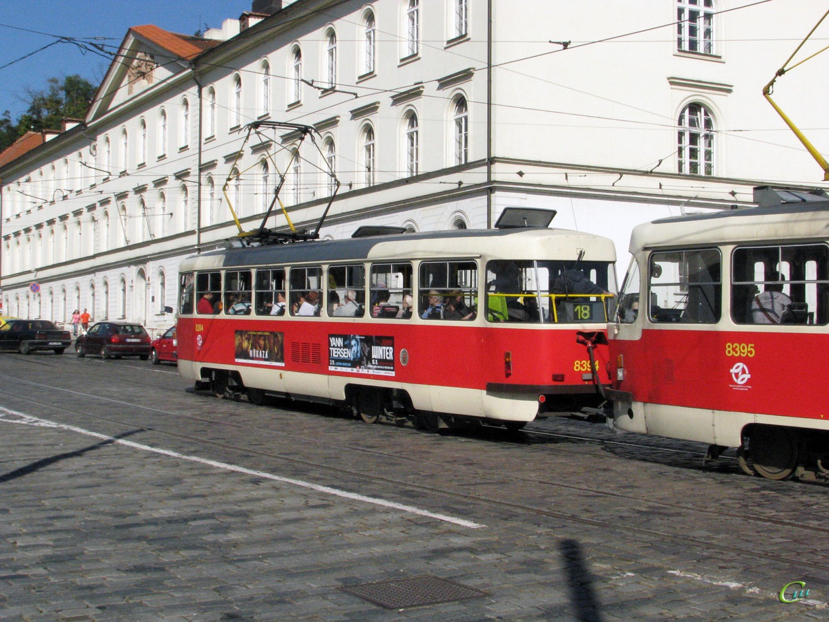 Прага. Tatra T3R.P №8394, Tatra T3R.P №8395