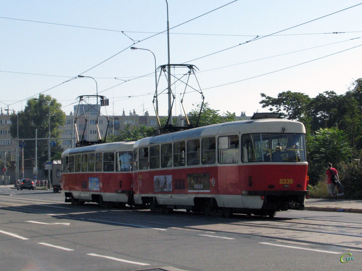 Прага. Tatra T3R.P №8338, Tatra T3R.P №8339