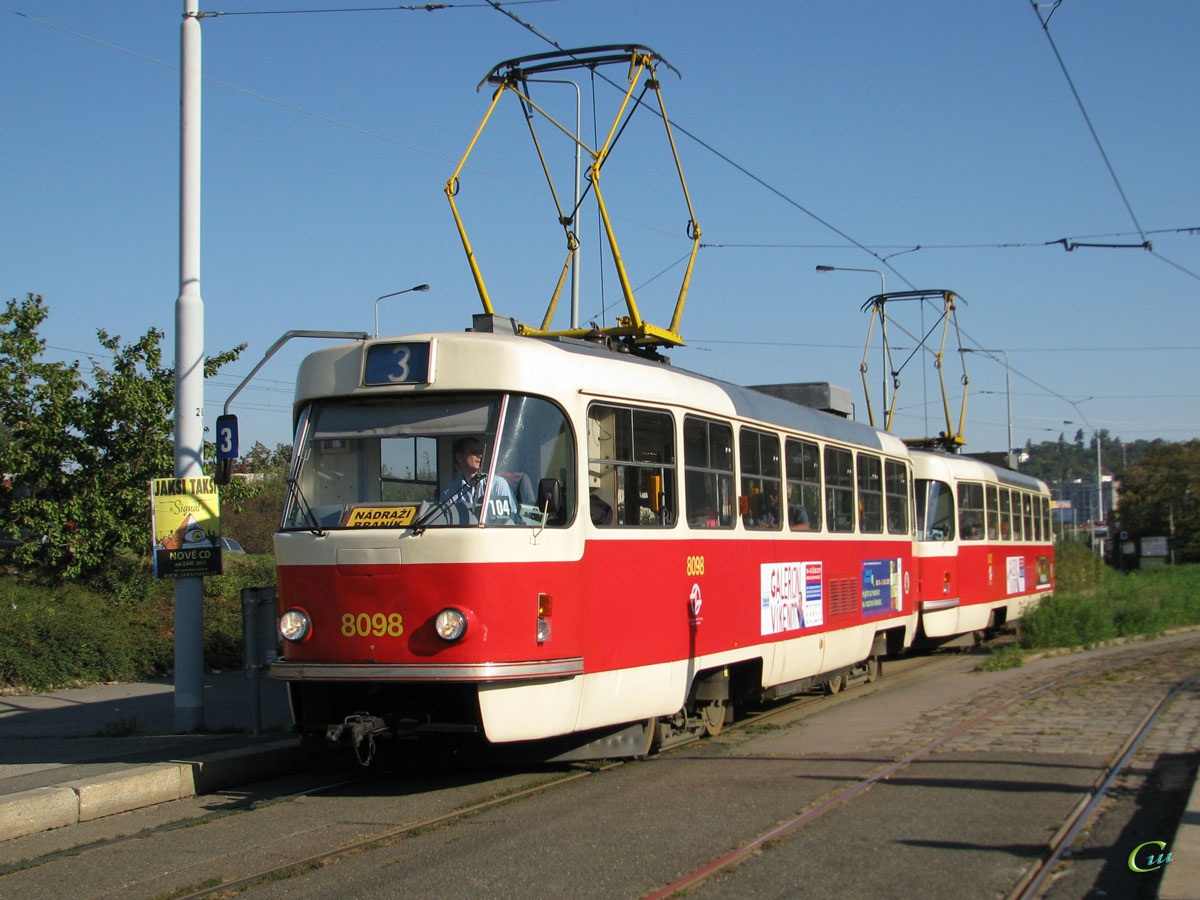 Прага. Tatra T3M №8098, Tatra T3M №8021