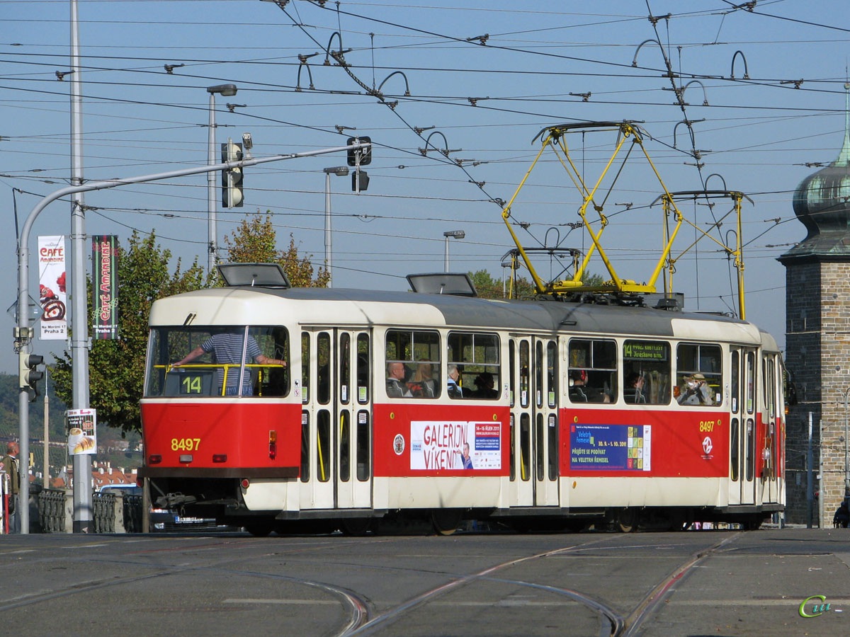 Прага. Tatra T3R.P №8497