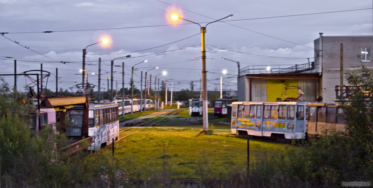 Череповец. Общий вид трамвайного депо на улице Олимпийской
