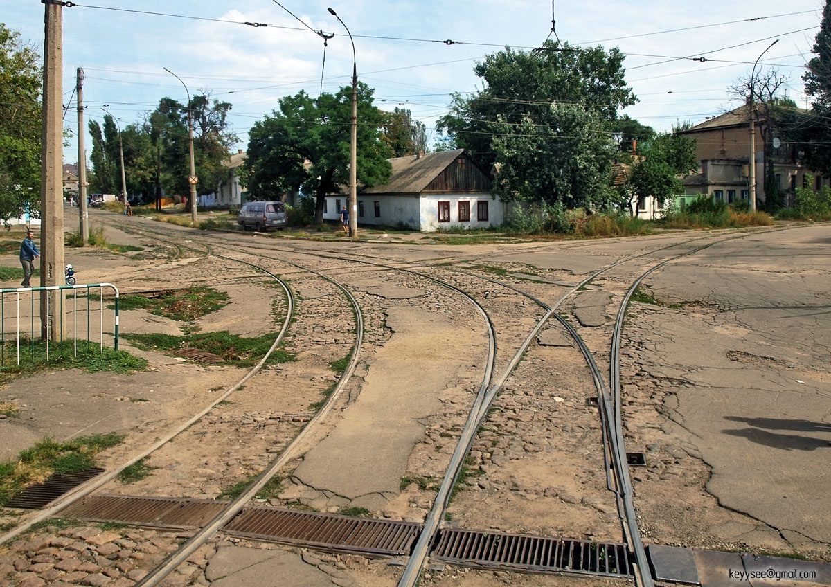 Николаев. Трамвайная развязка перед въездом в депо №1
