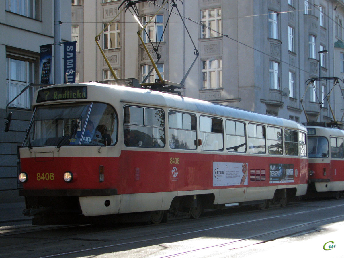 Прага. Tatra T3R.P №8406