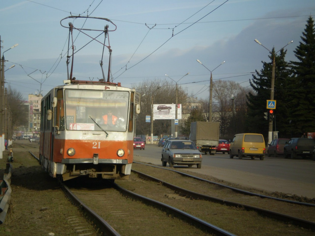 Тверь. Tatra T6B5 (Tatra T3M) №21