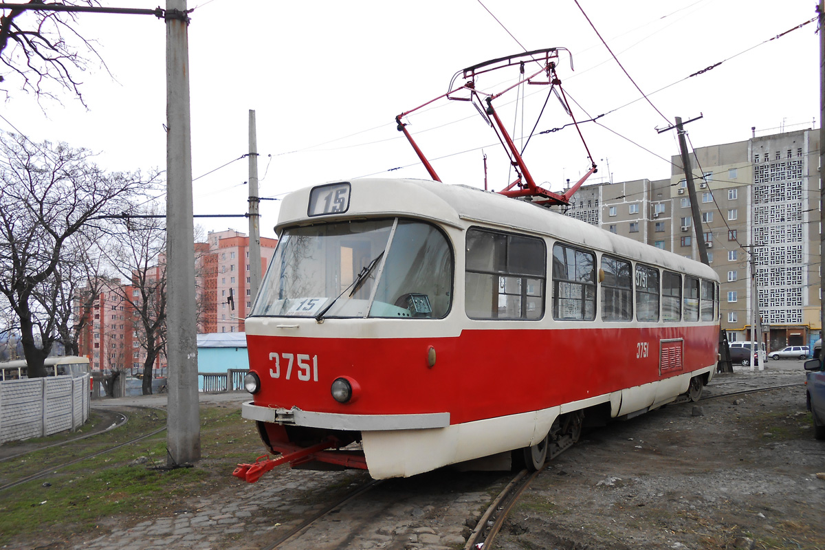 Донецк. Tatra T3 (двухдверная) №3751