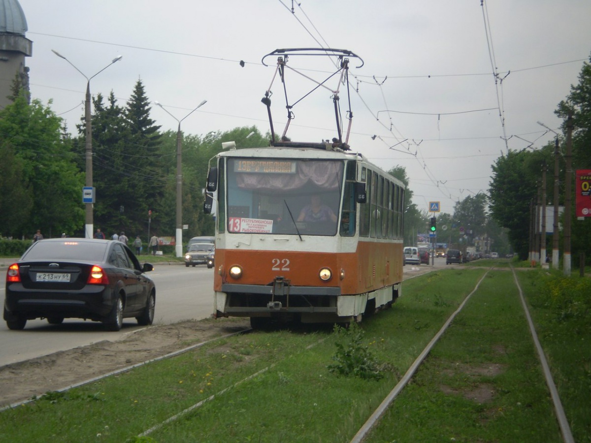Тверь. Tatra T6B5 (Tatra T3M) №22