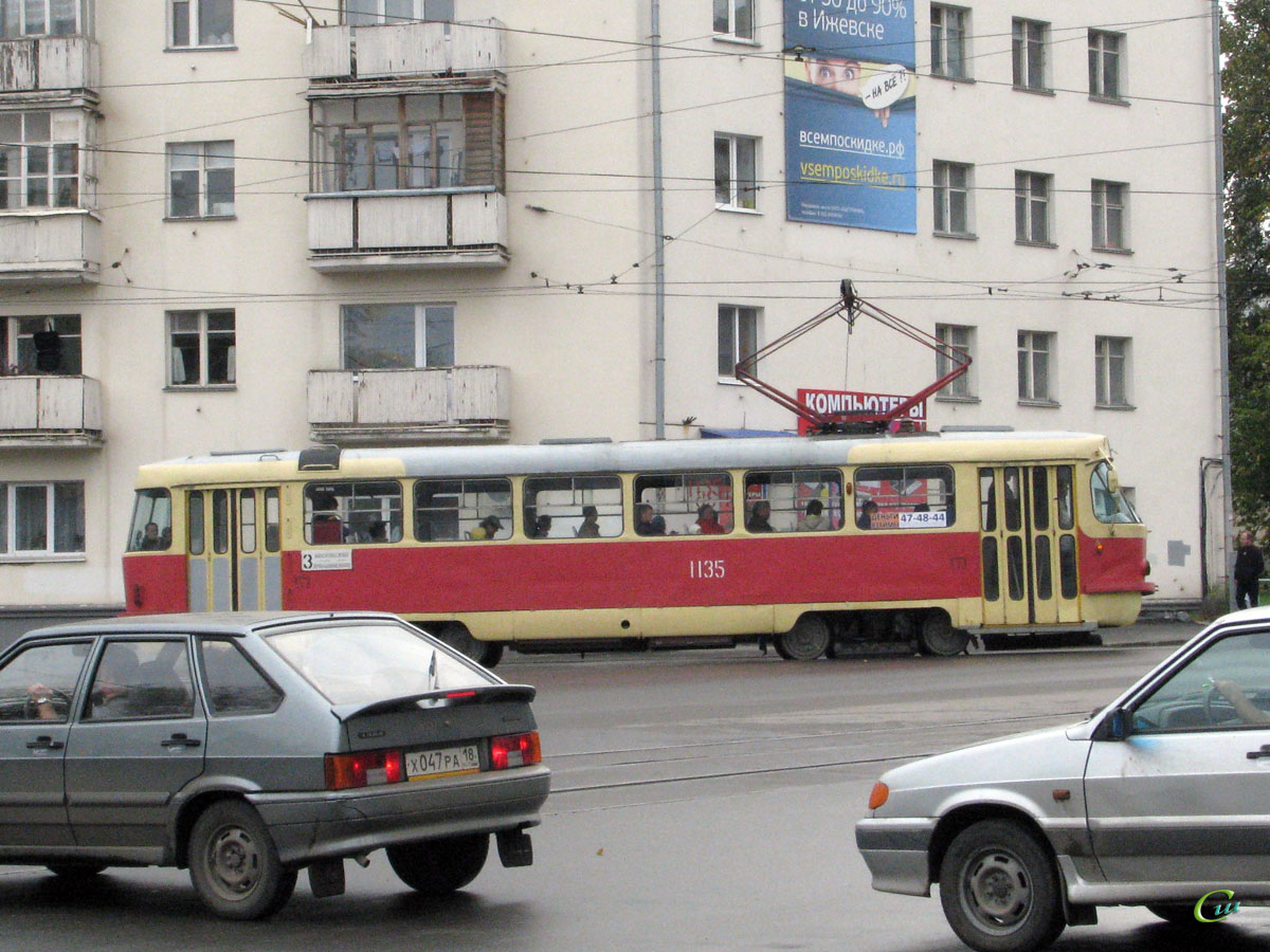Ижевск. Tatra T3 (двухдверная) №1135