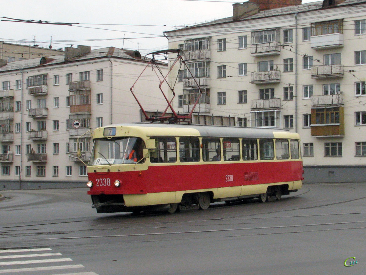 Ижевск. Трамвай Tatra T3 №2338 с табличками 7 и 8 маршрутов