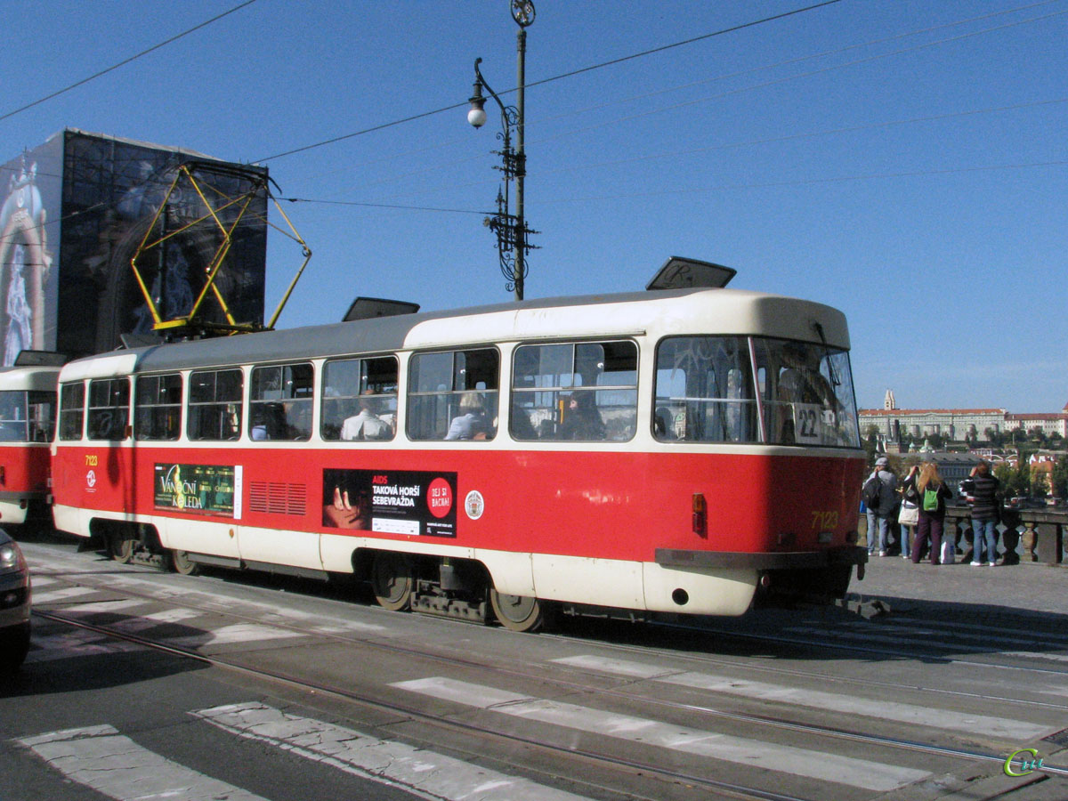 Прага. Tatra T3SUCS №7123
