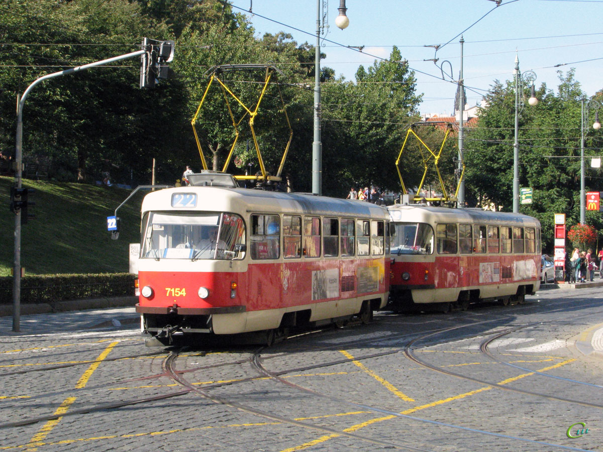 Прага. Tatra T3SUCS №7154, Tatra T3SUCS №7155