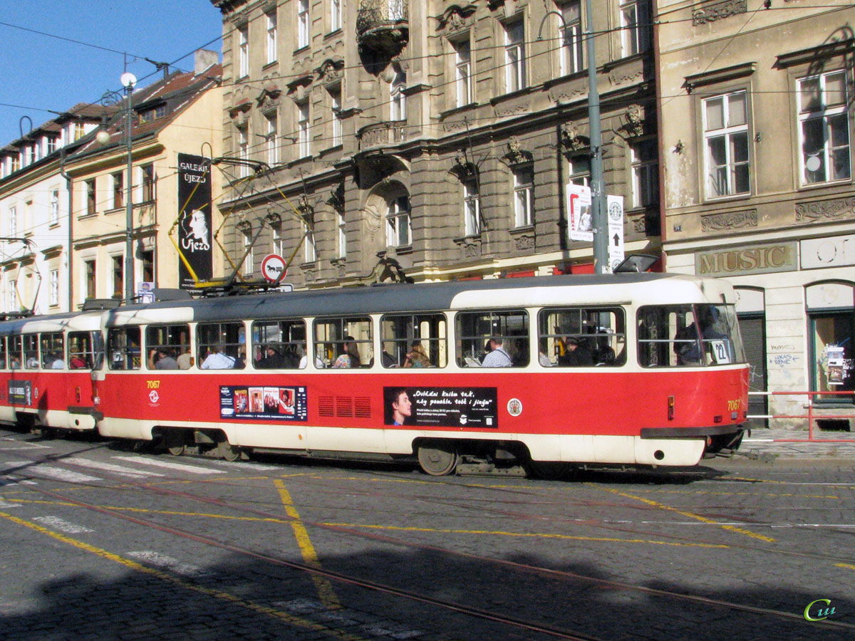 Прага. Tatra T3SUCS №7067