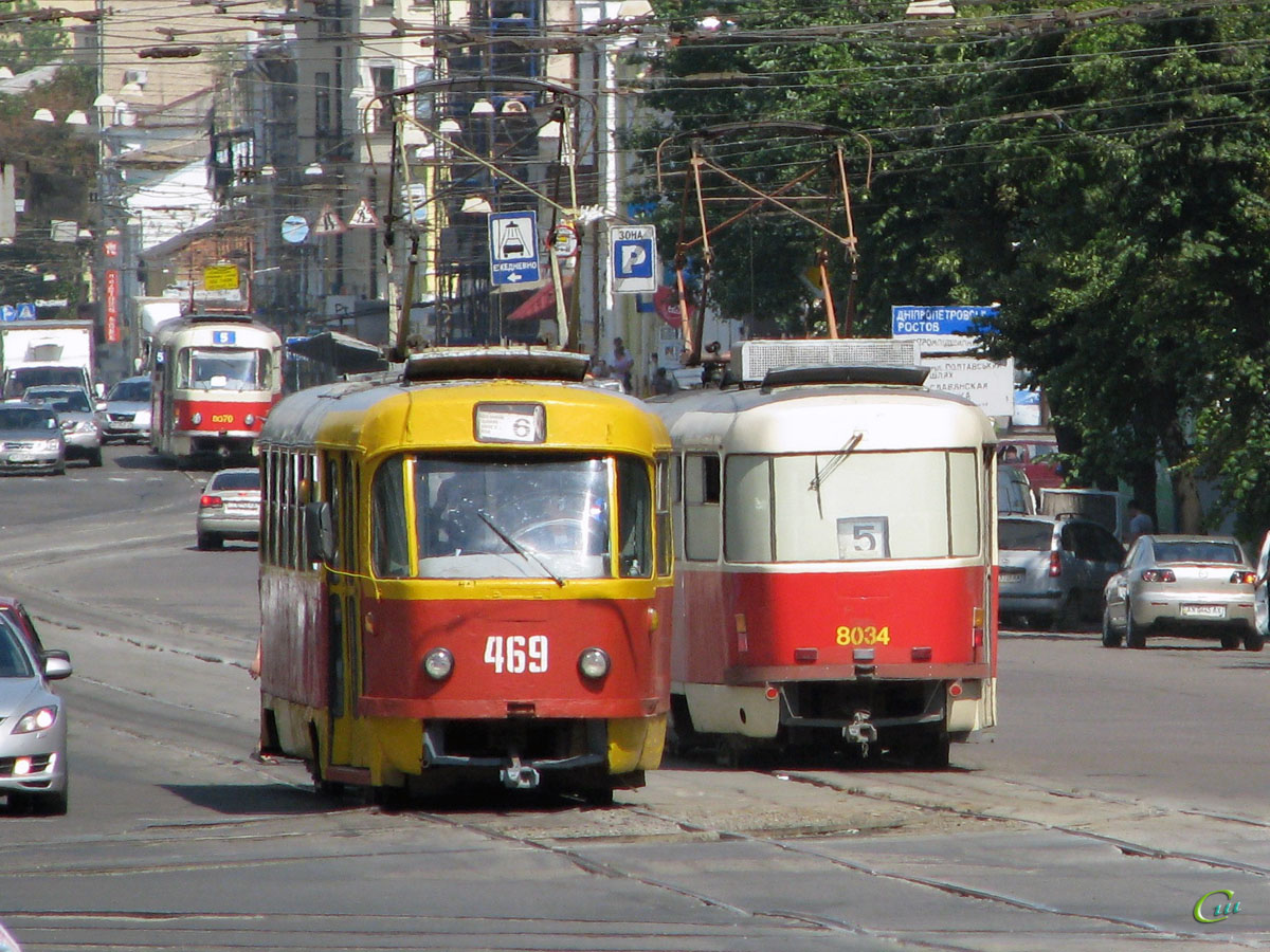 Харьков. Tatra T3 (двухдверная) №469, Tatra T3M №8034