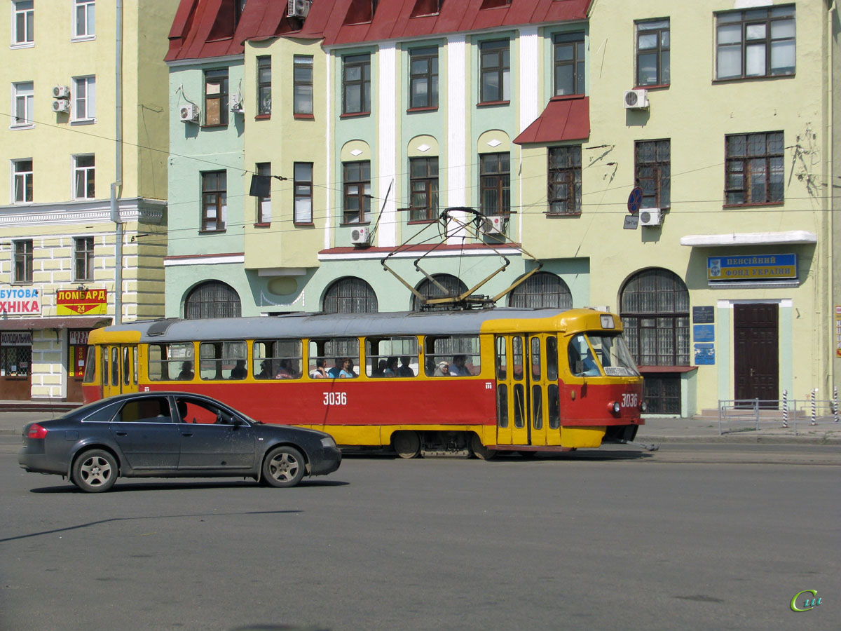 Харьков. Tatra T3 (двухдверная) №3036