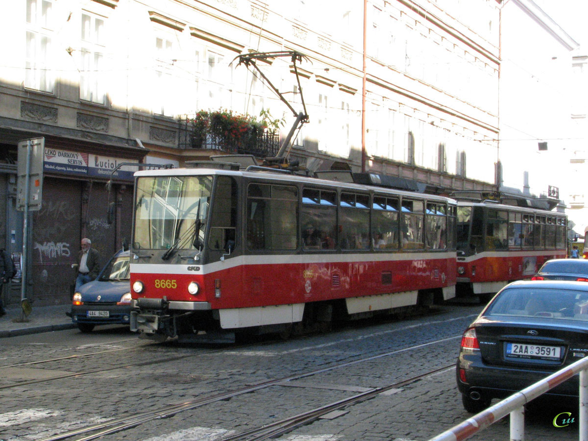 Прага. Tatra T6A5 №8665, Tatra T6A5 №8666