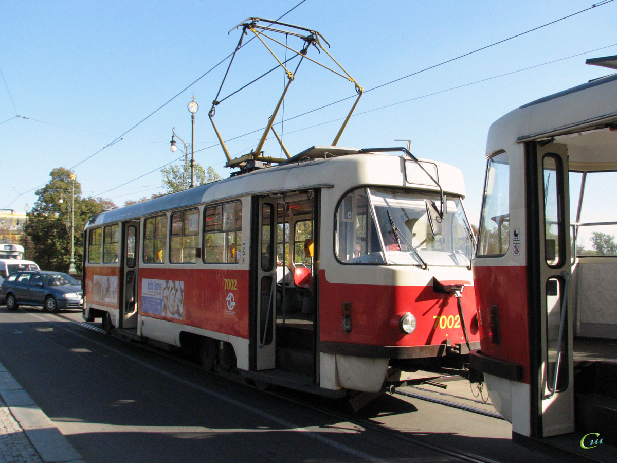 Прага. Tatra T3SU №7002