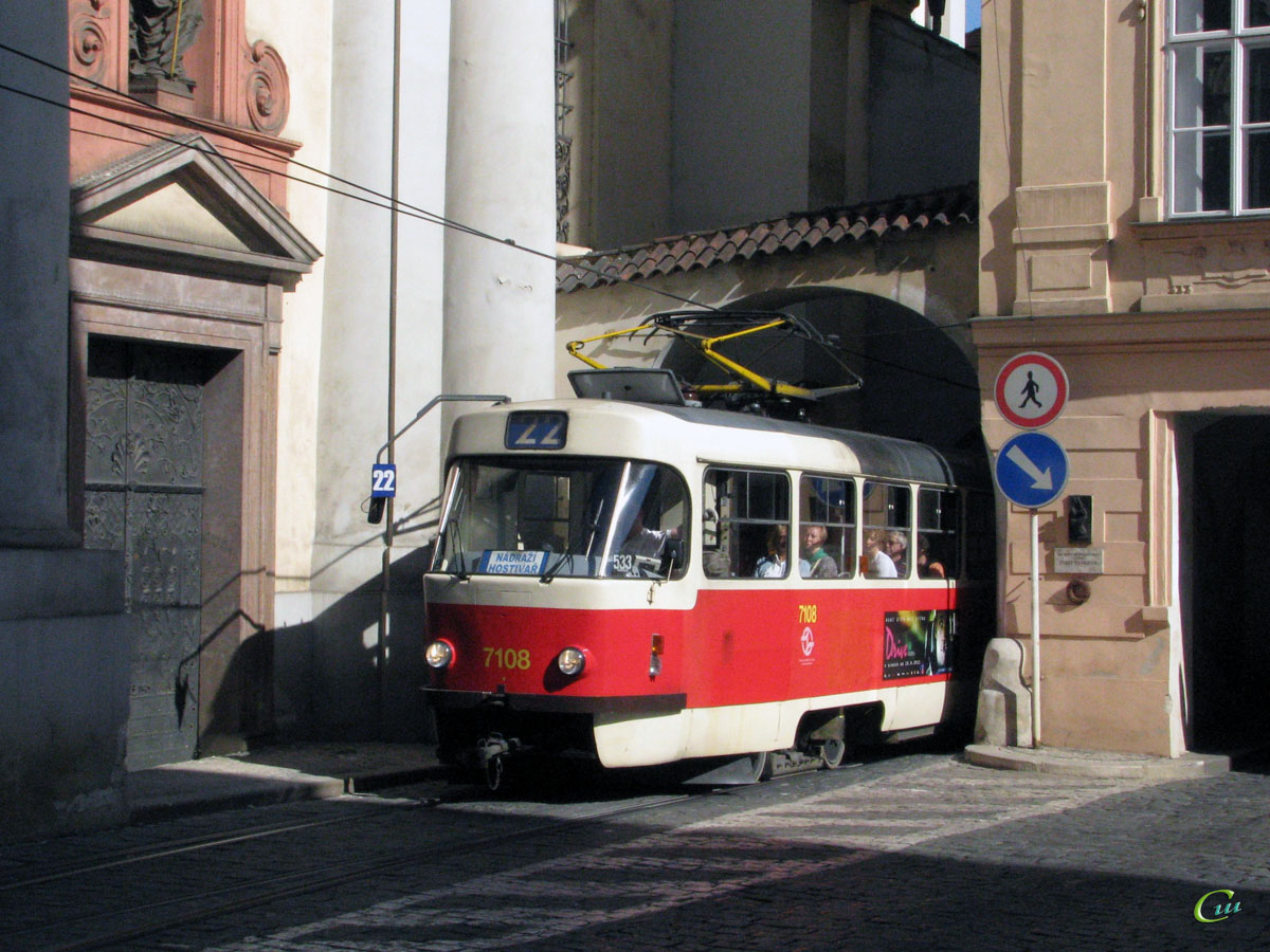 Прага. Tatra T3SUCS №7108