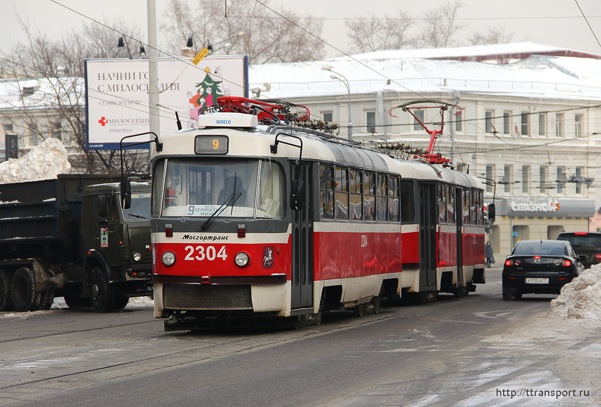 Москва. Tatra T3 (МТТА-2) №2303, Tatra T3 (МТТА-2) №2304
