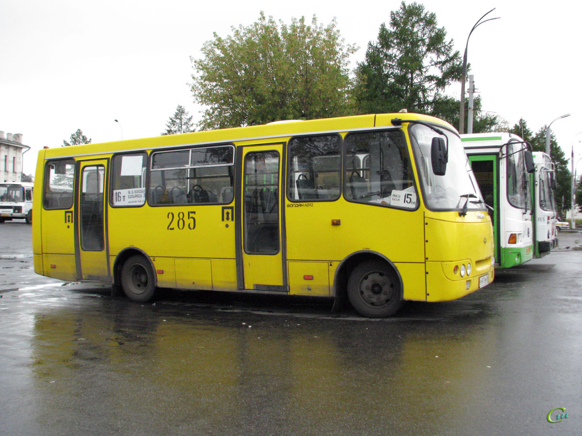 Рыбинск. Автобус Богдан А092 №285 (е497ем), маршрут 16т