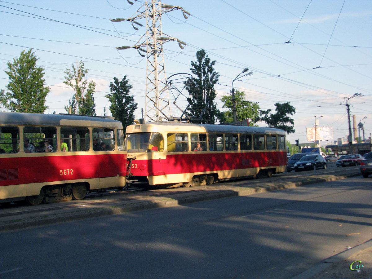Киев. Tatra T3SU №5672, Tatra T3SU №5653