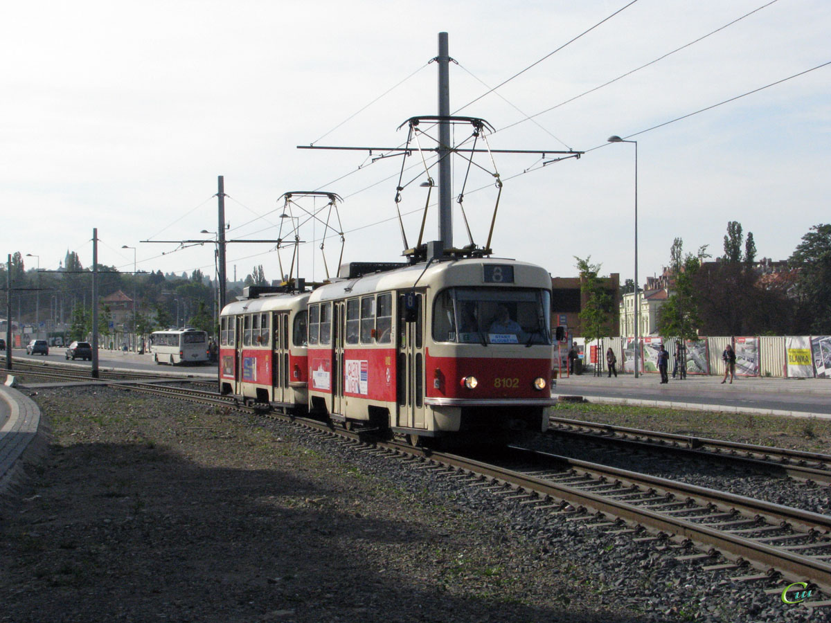 Прага. Tatra T3M №8102