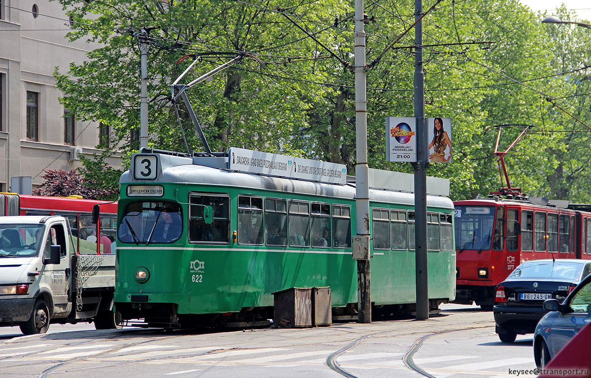 Белград. Duewag GT6 №622