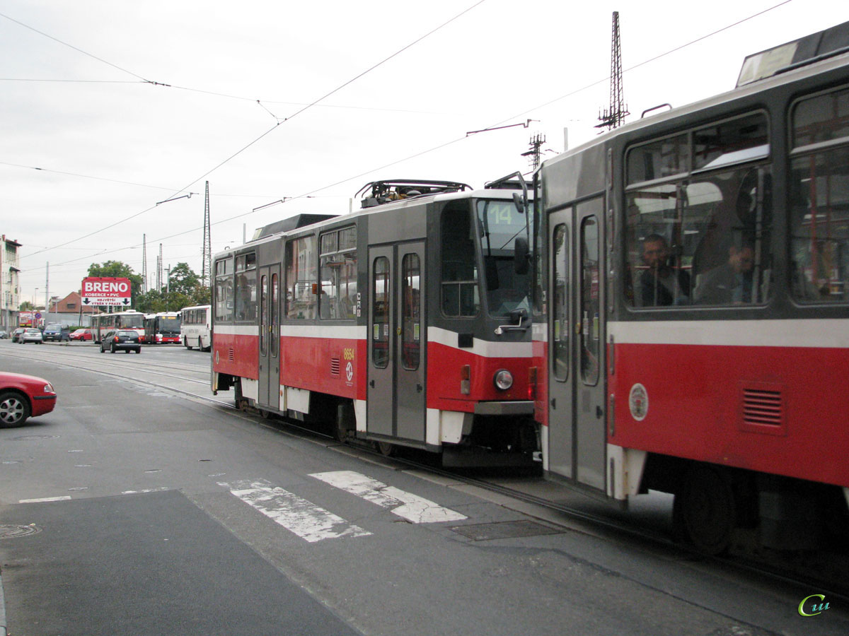Прага. Tatra T6A5 №8653, Tatra T6A5 №8654