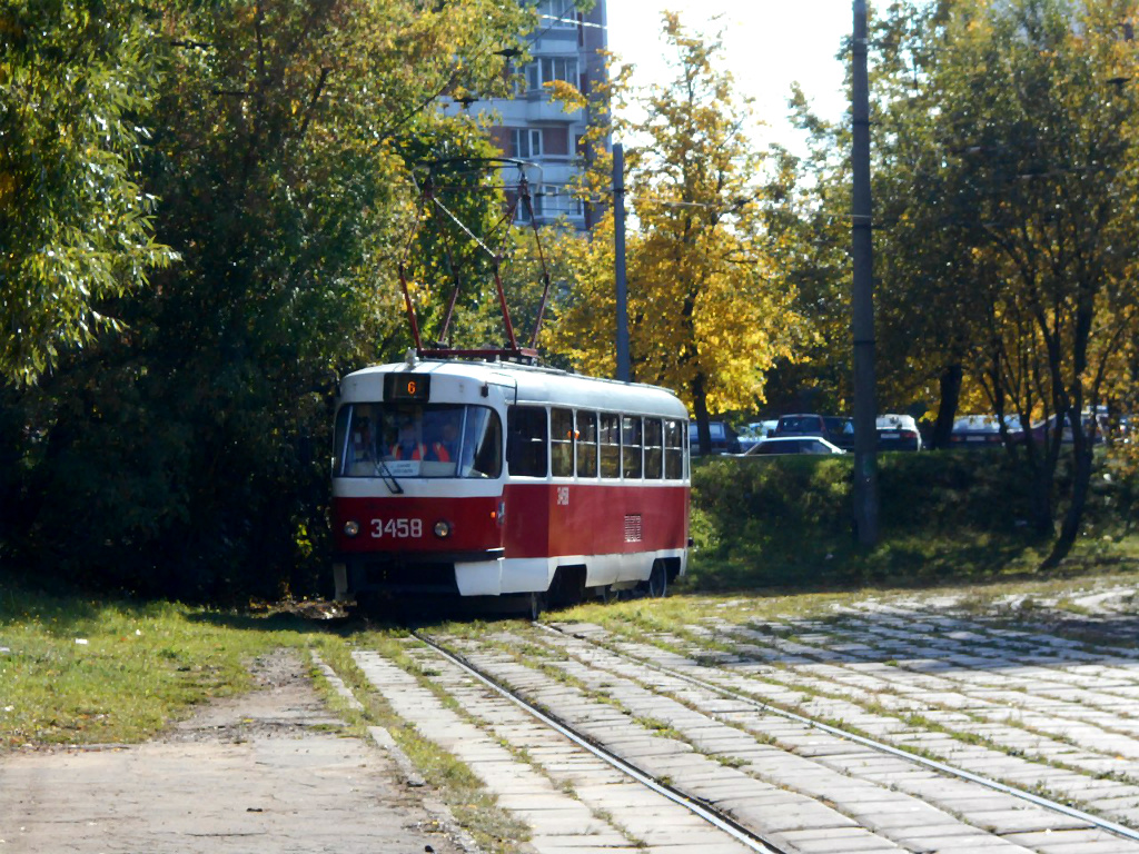 Москва. Tatra T3 (МТТЧ) №3458