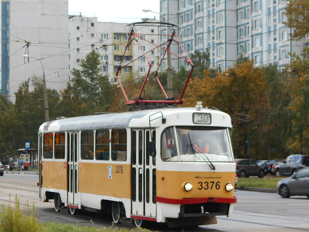 Москва. Tatra T3 (МТТЧ) №3376