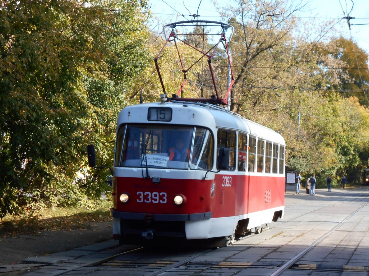 Москва. Tatra T3 (МТТЧ) №3393