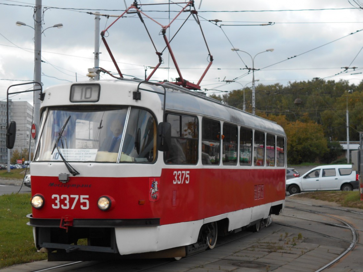 Москва. Tatra T3 (МТТЧ) №3375