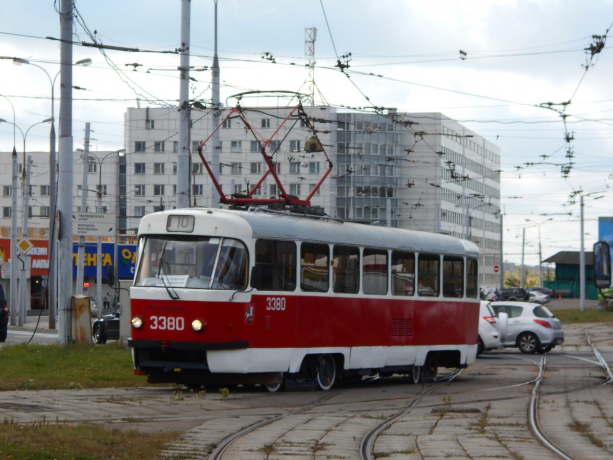 Москва. Tatra T3 (МТТЧ) №3380