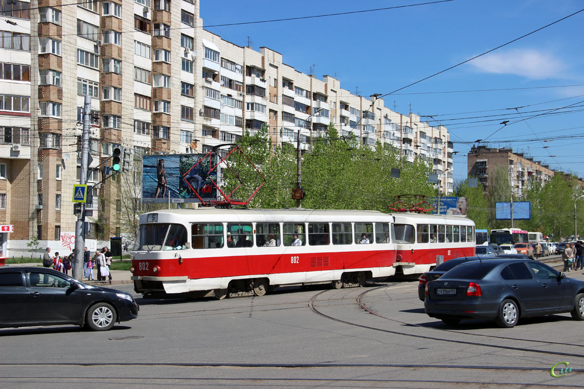 Самара. Tatra T3SU №802