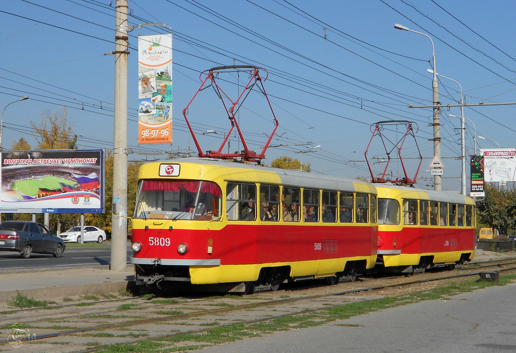 Волгоград. Tatra T3SU №5809, Tatra T3SU №5810