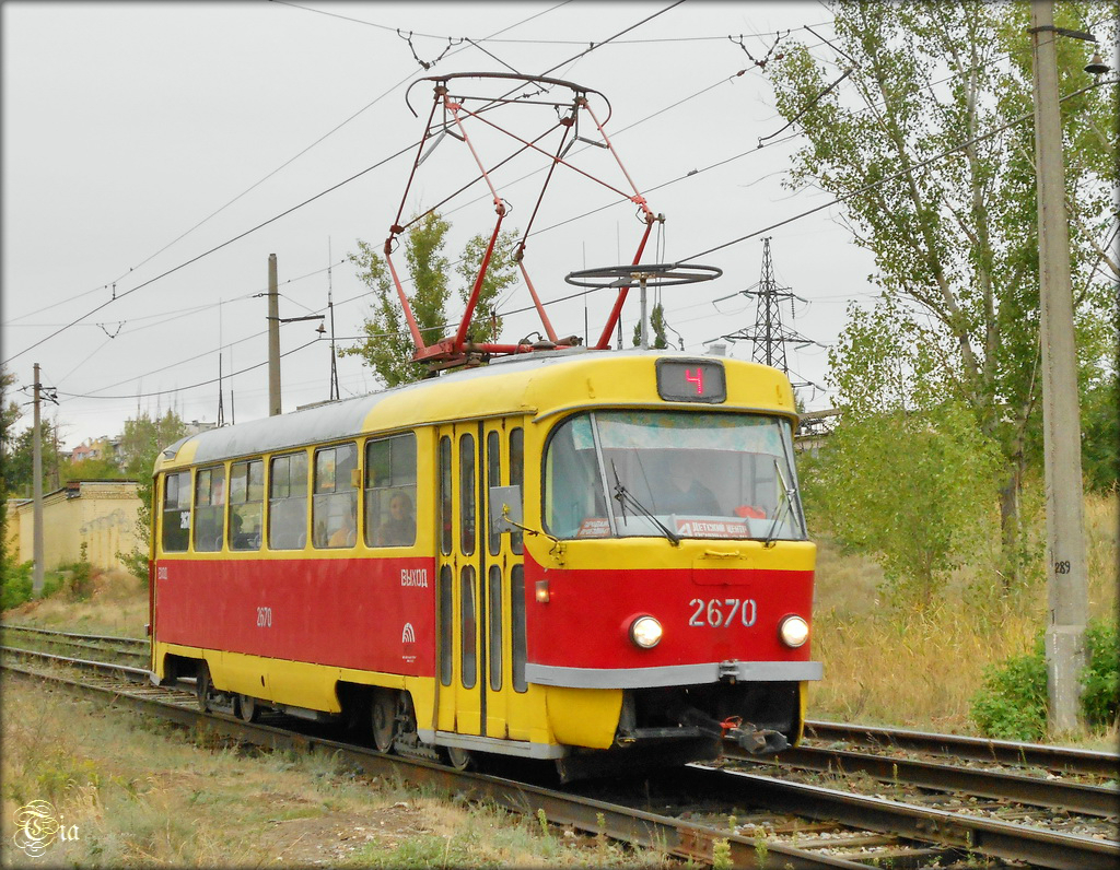 Волгоград. Tatra T3 (двухдверная) №2670