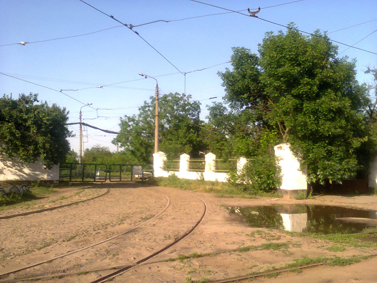 Николаев. Заезд в закрытое трамвайное депо № 2