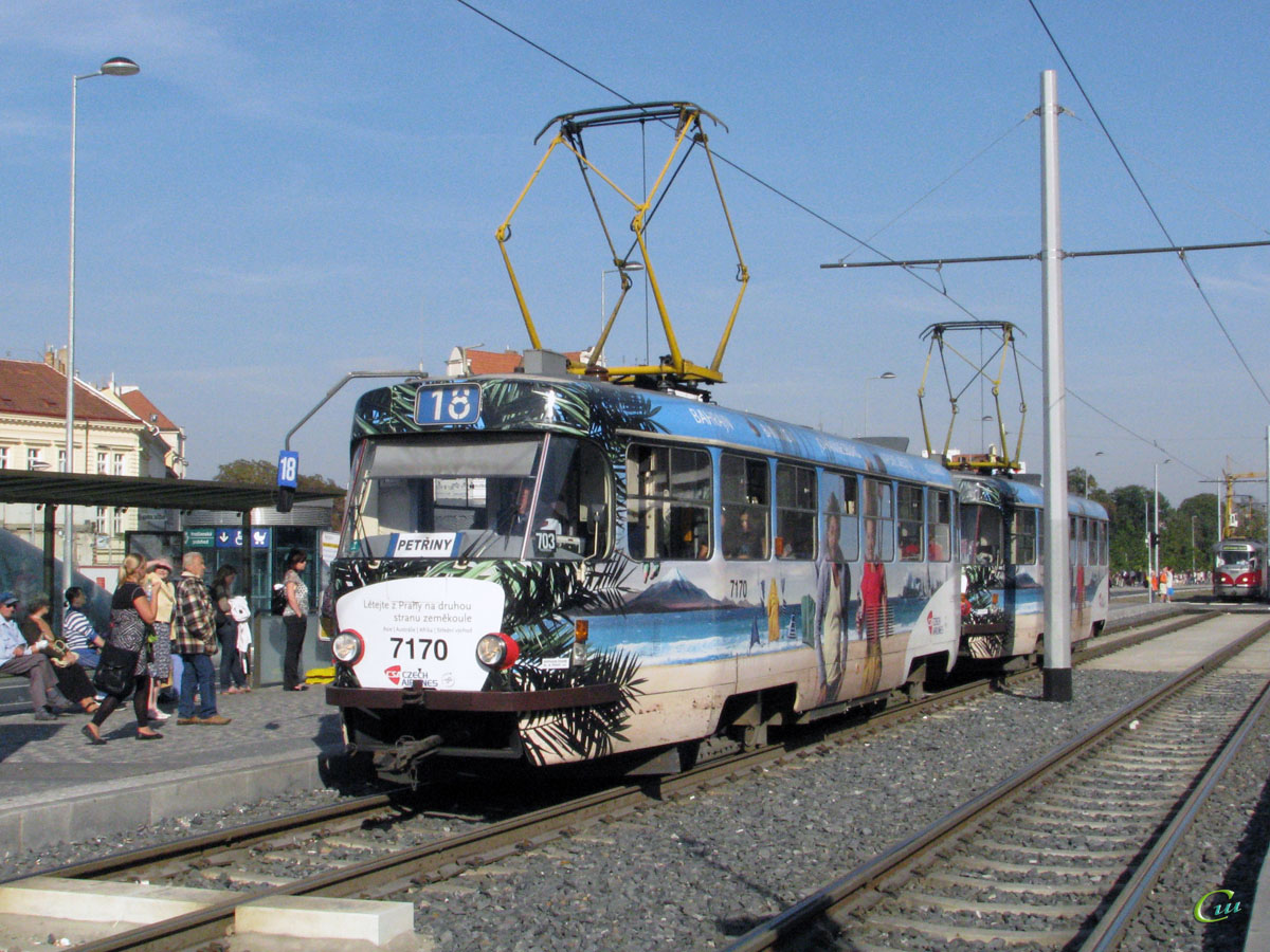 Прага. Tatra T3SUCS №7170