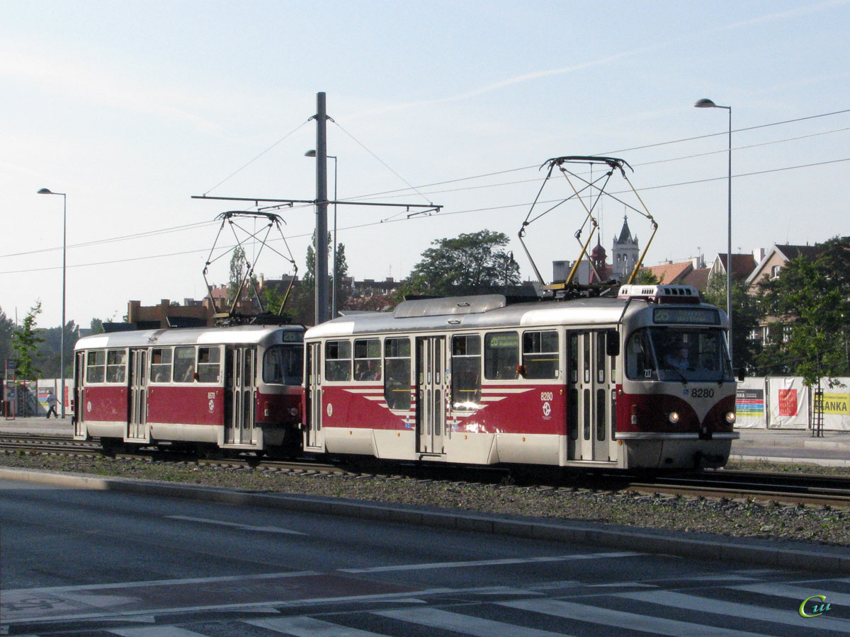 Прага. Tatra T3R.PLF №8280, Tatra T3R.P №8570