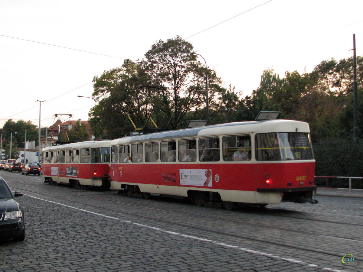 Прага. Tatra T3R.P №8407