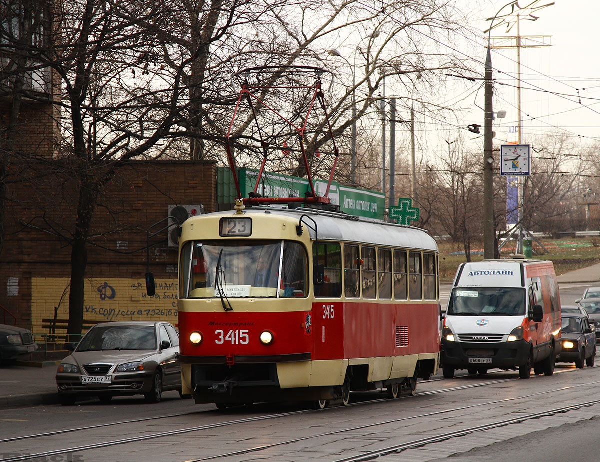Москва. Tatra T3 (МТТЧ) №3415