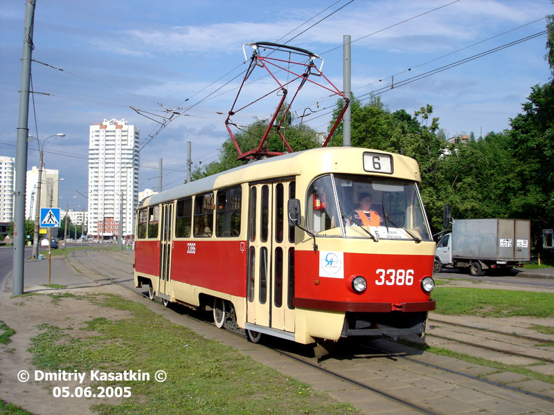 Москва. Tatra T3 (МТТЧ) №3386