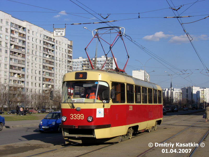 Москва. Tatra T3 (МТТЧ) №3399
